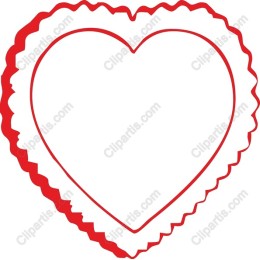 Red Scalloped Heart