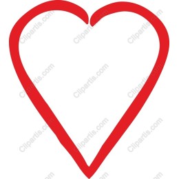Classic Red Heart Outline