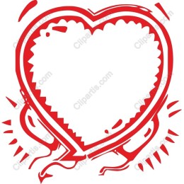 Red Outline Heart