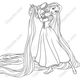 Whimsical Hair Brushing Character