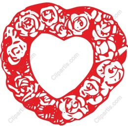 Red Rose Heart Wreath