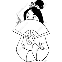 Elegant Asian Woman with Fan