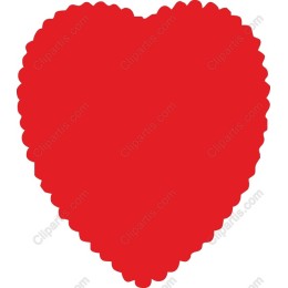 Red Scalloped Heart