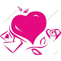 Romantic Heart and Rose