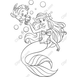Enchanting Mermaid and Fish