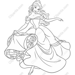 Princess in a Flowing Gown