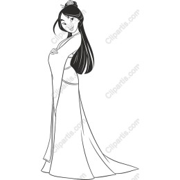 Elegant Kimono-Clad Character