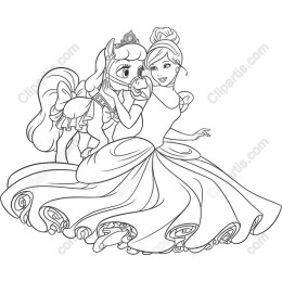 Whimsical Princess and Pony