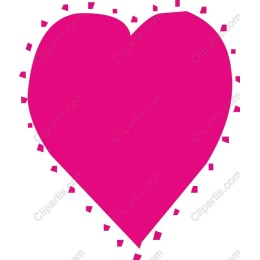 Vibrant Heart with Confetti Accents