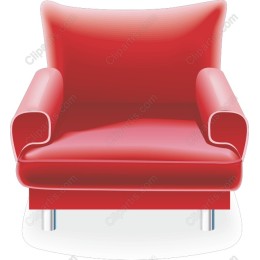 Modern Red Armchair