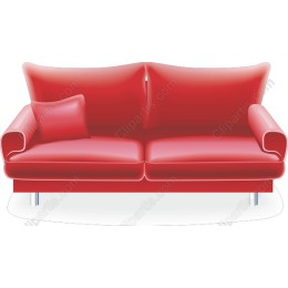 Vibrant Red Sofa