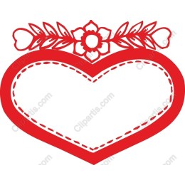 Red Floral Heart Frame