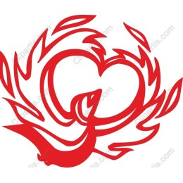Red Phoenix Heart