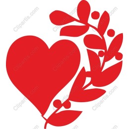 Red Heart and Leaf