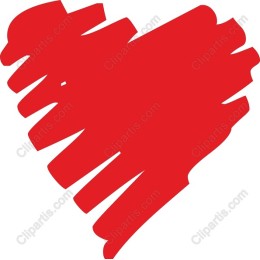 Red Brushstroke Heart