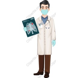Doctor Holding X-ray