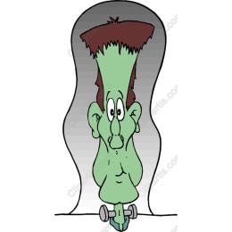 Whimsical Green Cartoon Character