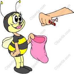 Cheerful Cartoon Bee with Pink Bag