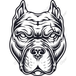 Fierce Pit Bull Head