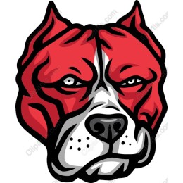 Fierce Red Dog Head