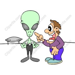 Whimsical Alien Encounter