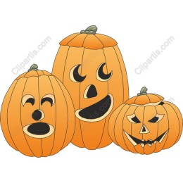 Whimsical Halloween Pumpkin Trio