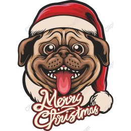 Merry Christmas Pug
