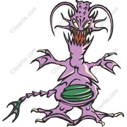 Whimsical Purple Monster