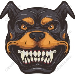 Fierce Rottweiler Head