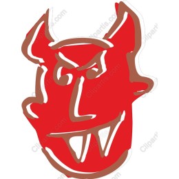 Mischievous Red Devil Face