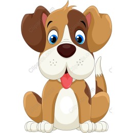 Charming Cartoon Puppy