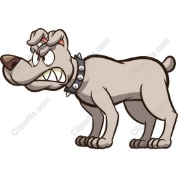 Fierce Cartoon Bulldog