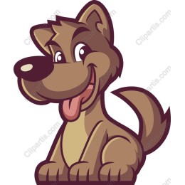 Cheerful Cartoon Dog