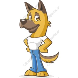 Cheerful Cartoon Dog
