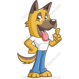 Cheerful Cartoon Dog