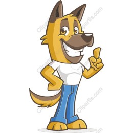 Cheerful Canine Character
