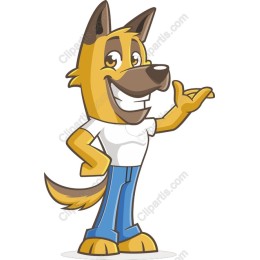 Charming Cartoon Dog Character