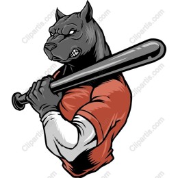 Fierce Dog with Bat