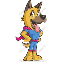 Vibrant Superhero Dog