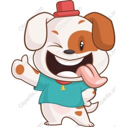 Playful Cartoon Dog