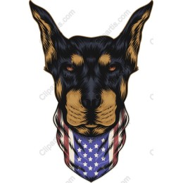Patriotic Doberman