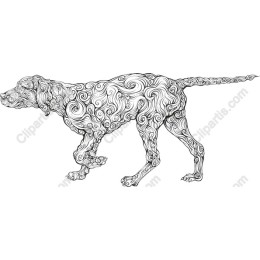 Swirling Elegance: Dog