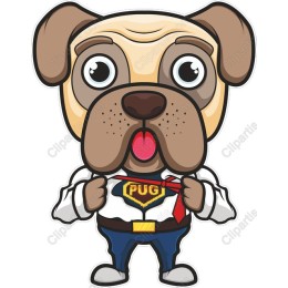 Superhero Pug