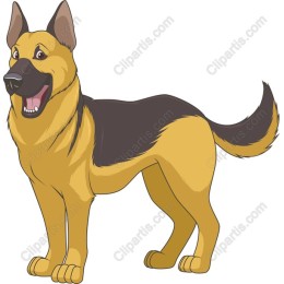 Cartoon German Shepherd