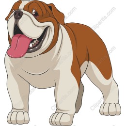 Cheerful Cartoon Bulldog