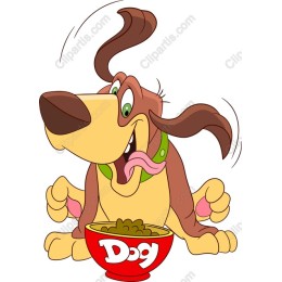 Happy Dog Eating