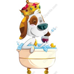 Royal Bath Time Dog