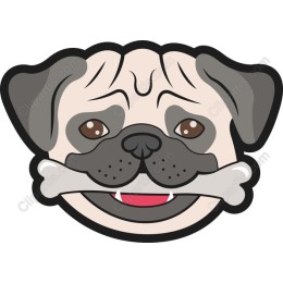 Pug with Bone