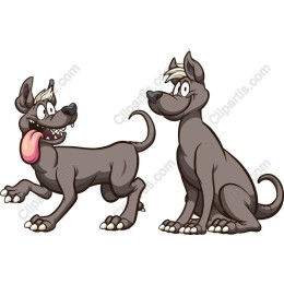 Playful Cartoon Dog