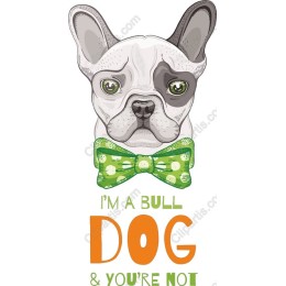 Whimsical French Bulldog - I'm a Bull Dog & You're Not!